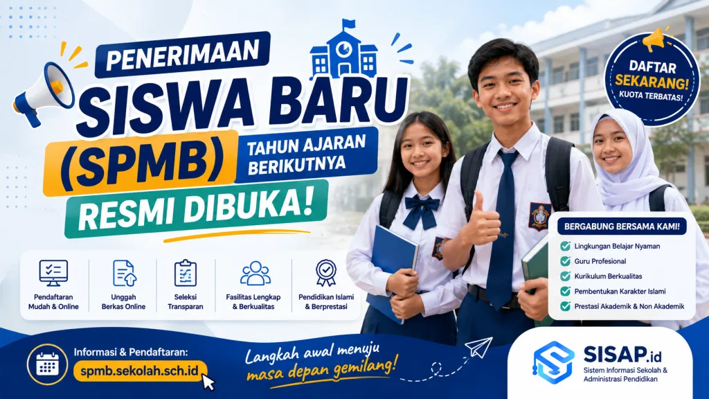 Penerimaan Siswa Baru (SPMB) Tahun Ajaran Berikutnya Resmi Dibuka